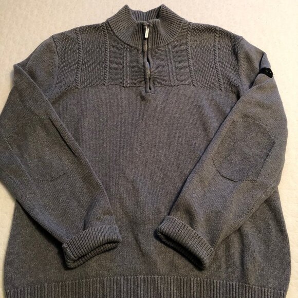 Ben Sherman Other - Ben Sherman 1/4 Zip pullover Sweater Men's XL, color grey, cable knit detail